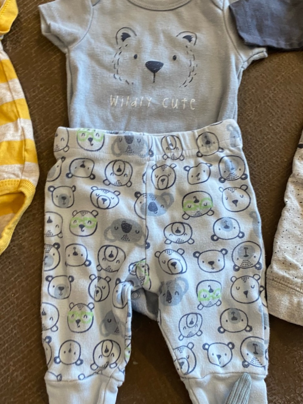 Baby Boy Mixed Clothing Bundle - Neutral Blues, Gray, Yellow - Picture 3 of 7